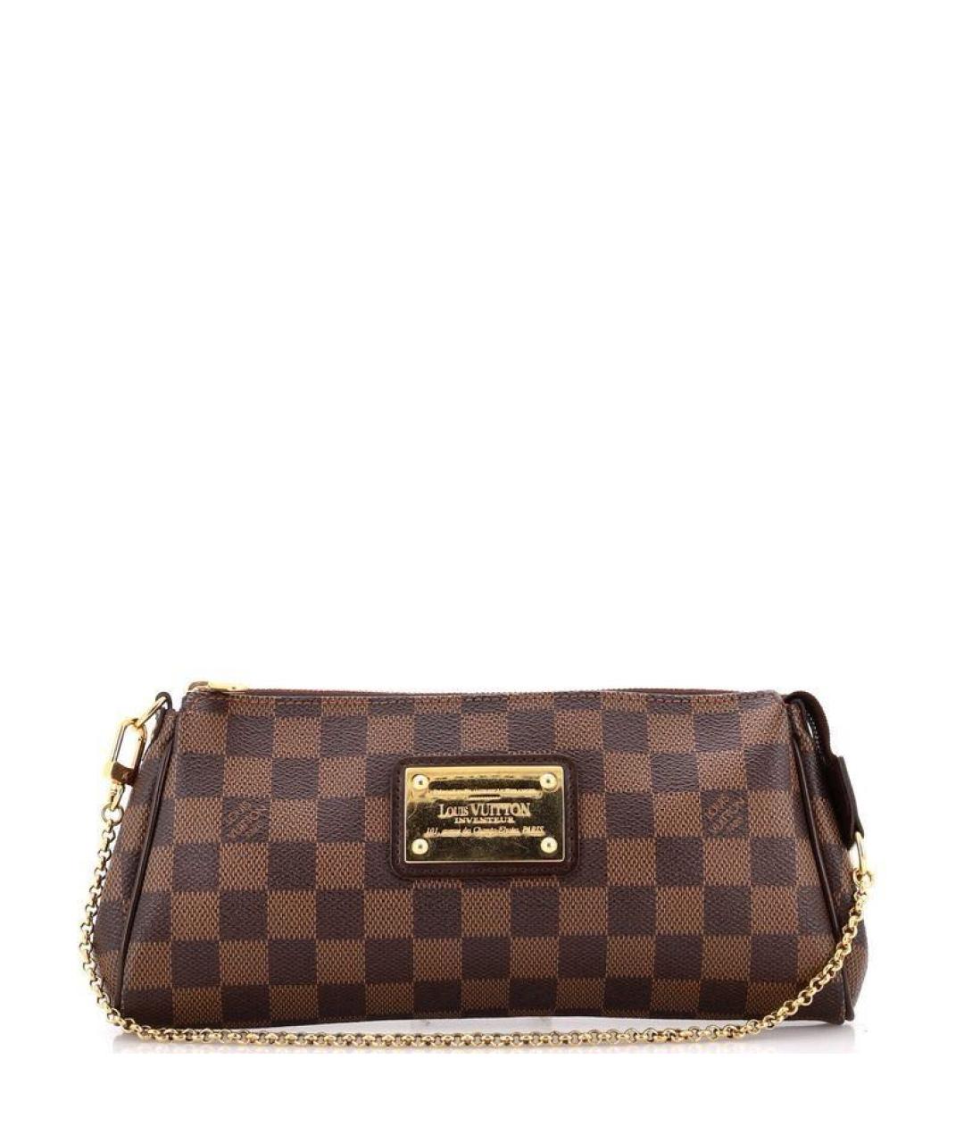 LOUIS VUITTON Коричневая кожаная сумка через плечо, фото 9