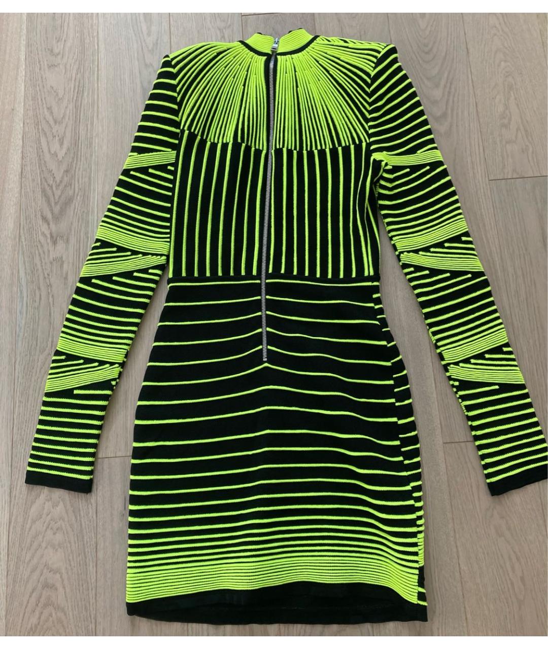 BALMAIN Мульти вискозное коктейльное платье, фото 3