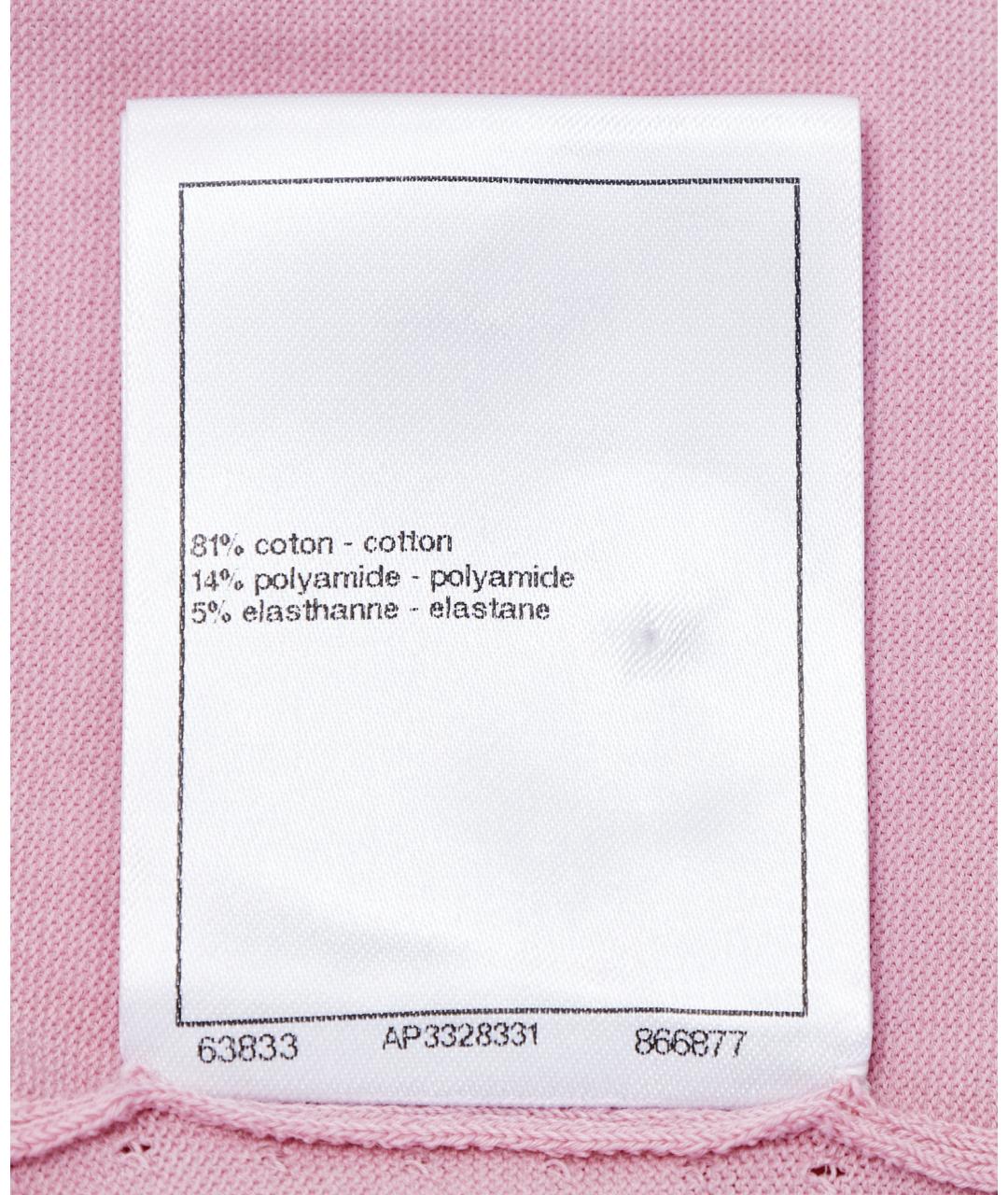 CHANEL Розовая хлопковая футболка, фото 5