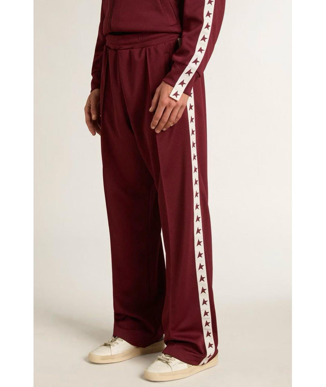 GOLDEN GOOSE DELUXE BRAND Бордовые повседневные брюки, фото 3