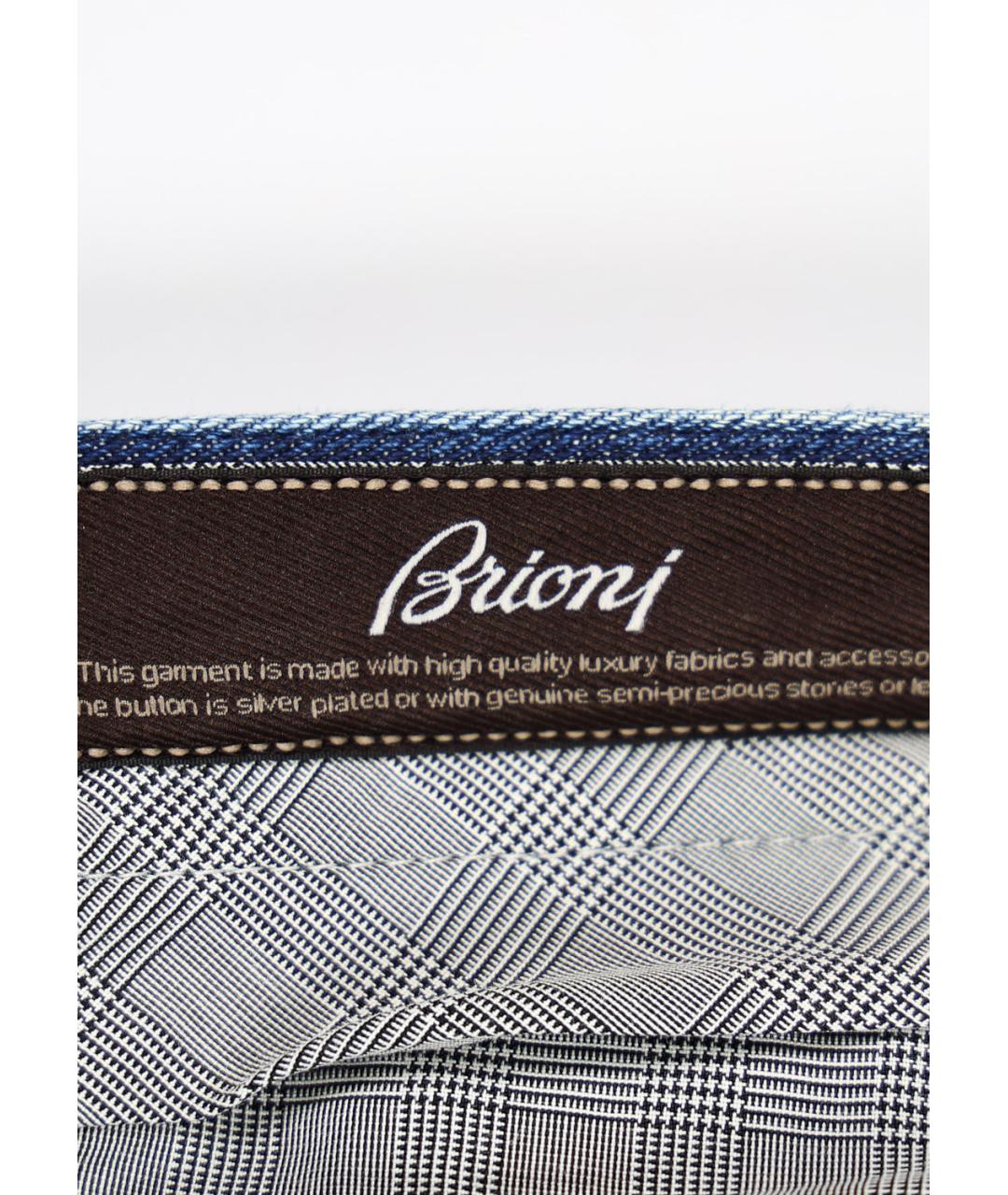 BRIONI Синие хлопковые прямые джинсы, фото 3
