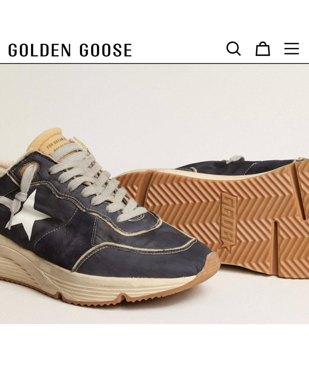 GOLDEN GOOSE DELUXE BRAND Темно-синие низкие кроссовки / кеды, фото 3