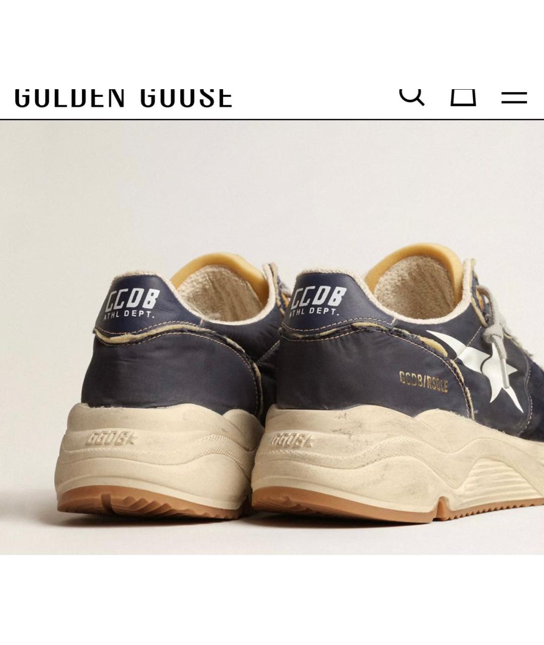 GOLDEN GOOSE DELUXE BRAND Темно-синие низкие кроссовки / кеды, фото 2