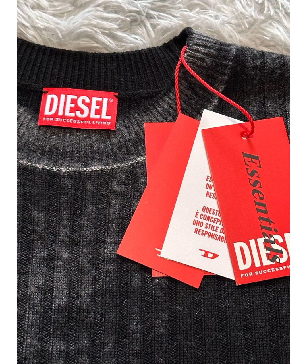 DIESEL Черный шерстяной джемпер / свитер, фото 3