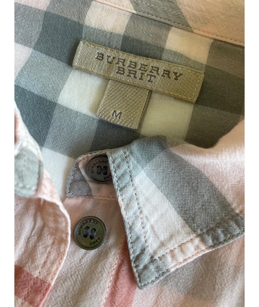 BURBERRY Розовая хлопковая рубашка, фото 4