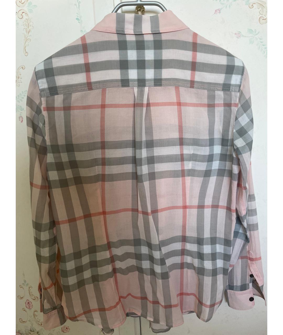 BURBERRY Розовая хлопковая рубашка, фото 2