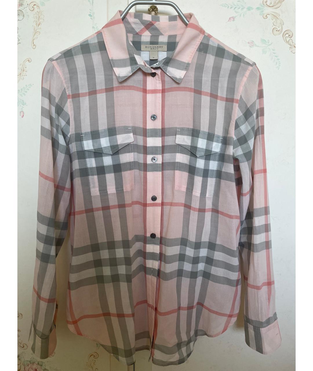 BURBERRY Розовая хлопковая рубашка, фото 8