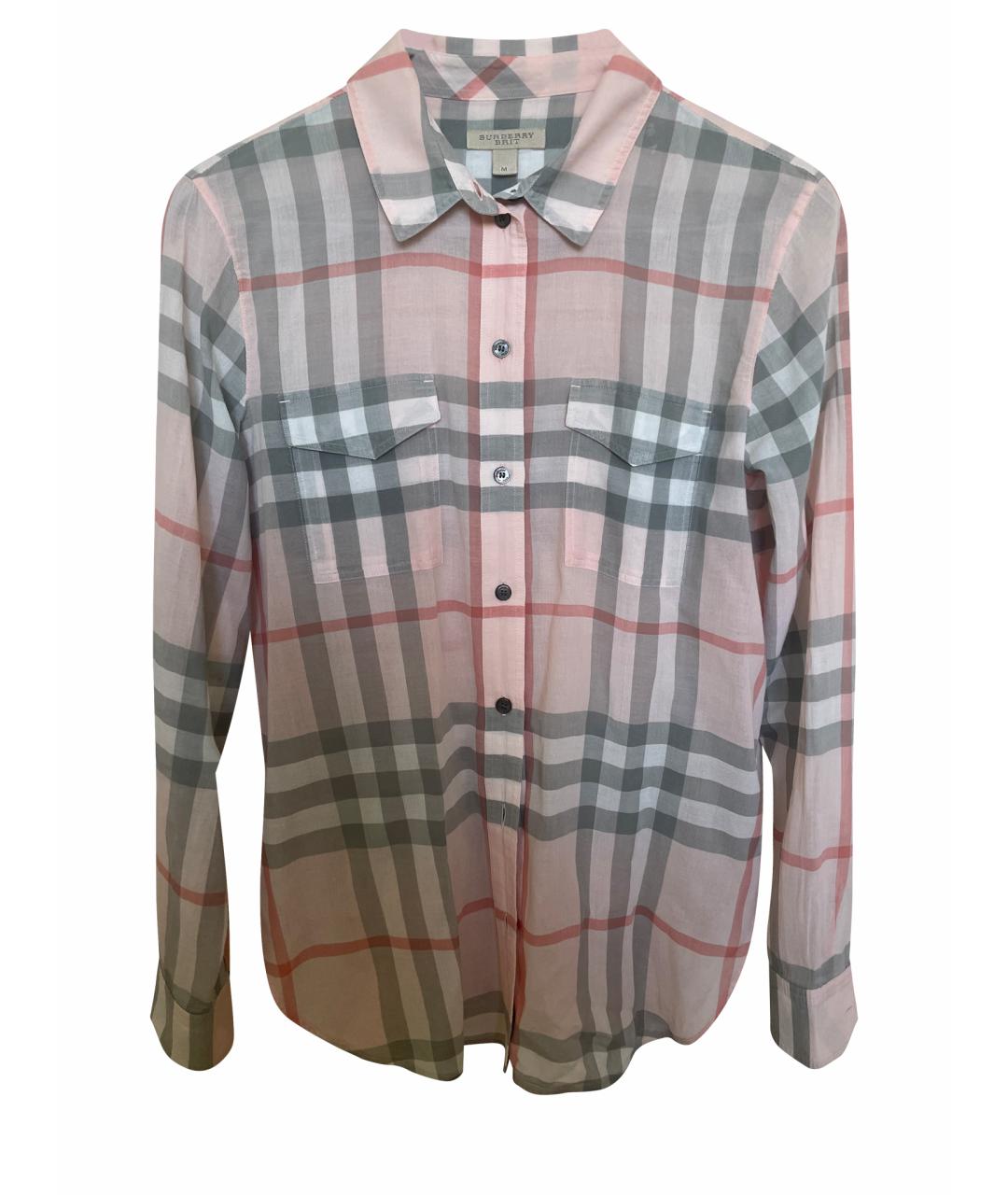 BURBERRY Розовая хлопковая рубашка, фото 1