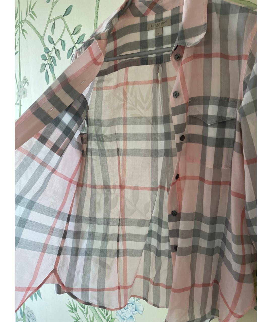 BURBERRY Розовая хлопковая рубашка, фото 6