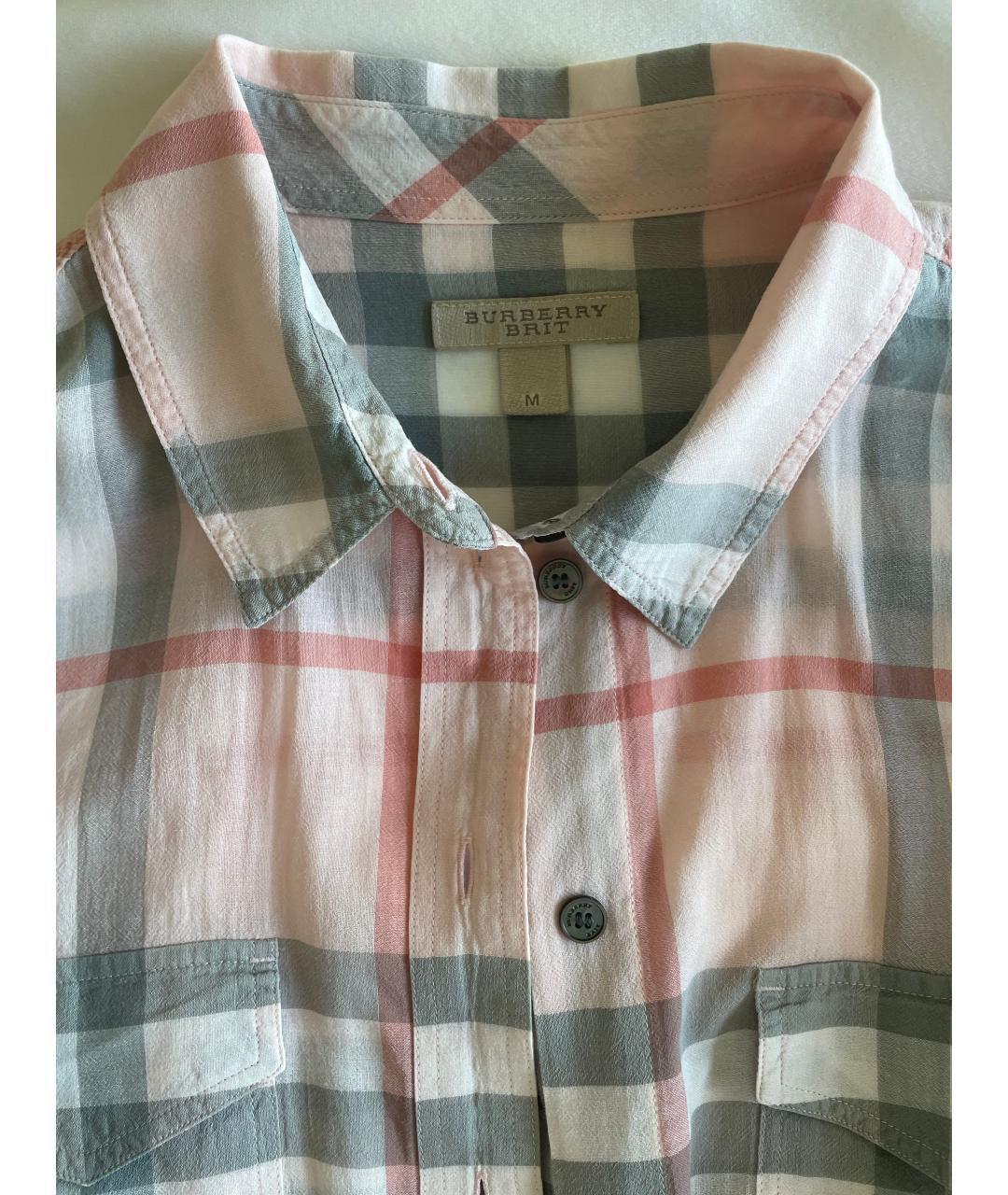 BURBERRY Розовая хлопковая рубашка, фото 3