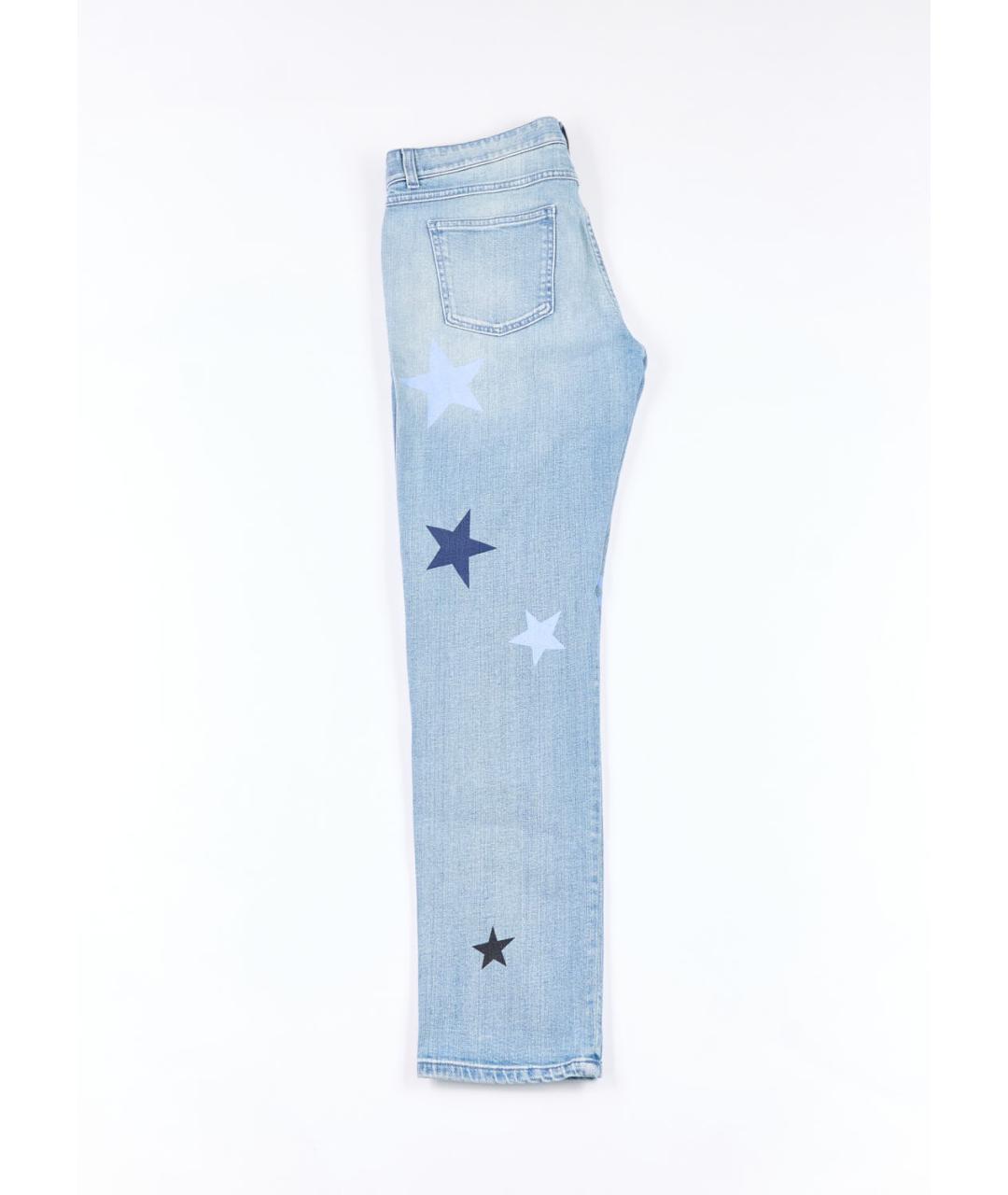 STELLA MCCARTNEY Голубые хлопко-эластановые прямые джинсы, фото 2