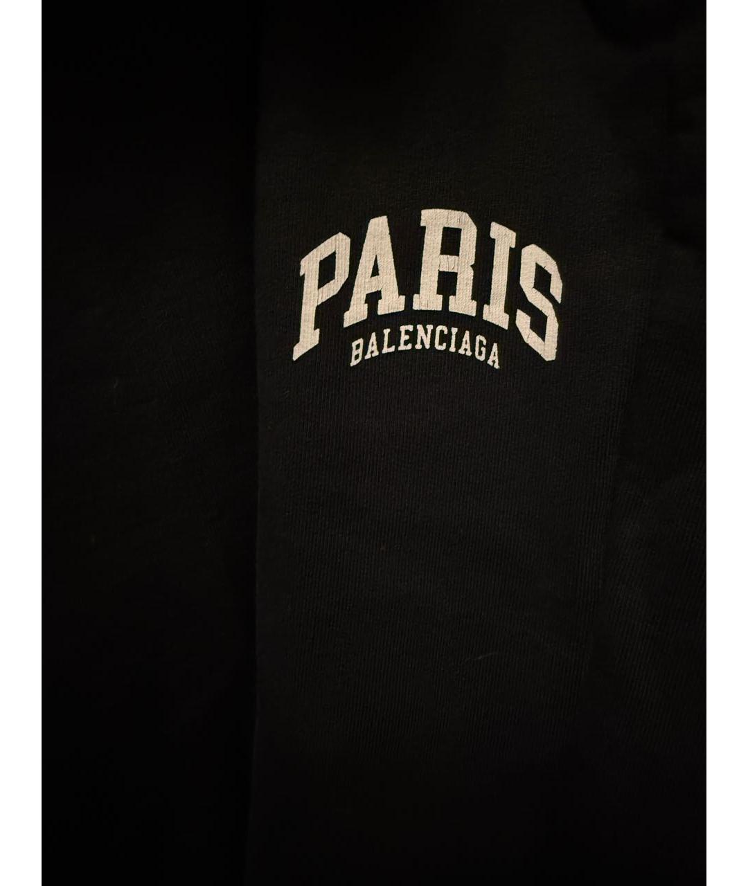 BALENCIAGA Черные хлопковые повседневные брюки, фото 2