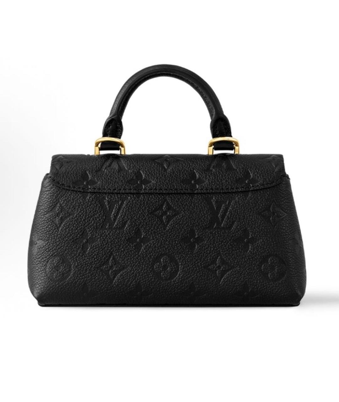 LOUIS VUITTON Черная кожаная сумка с короткими ручками, фото 2