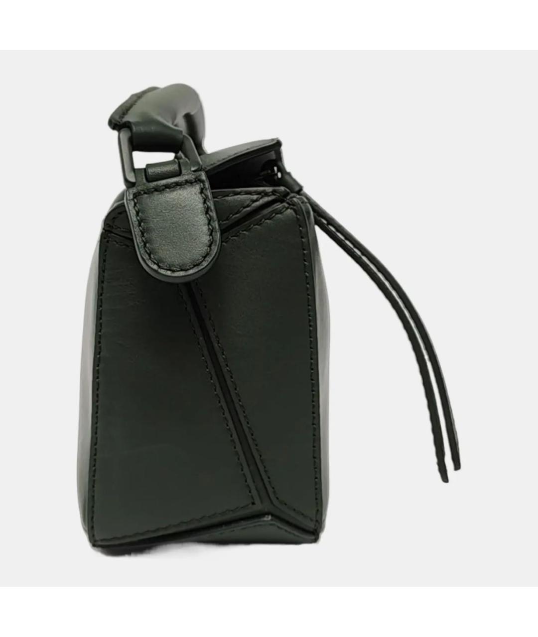 LOEWE Зеленая кожаная сумка через плечо, фото 3