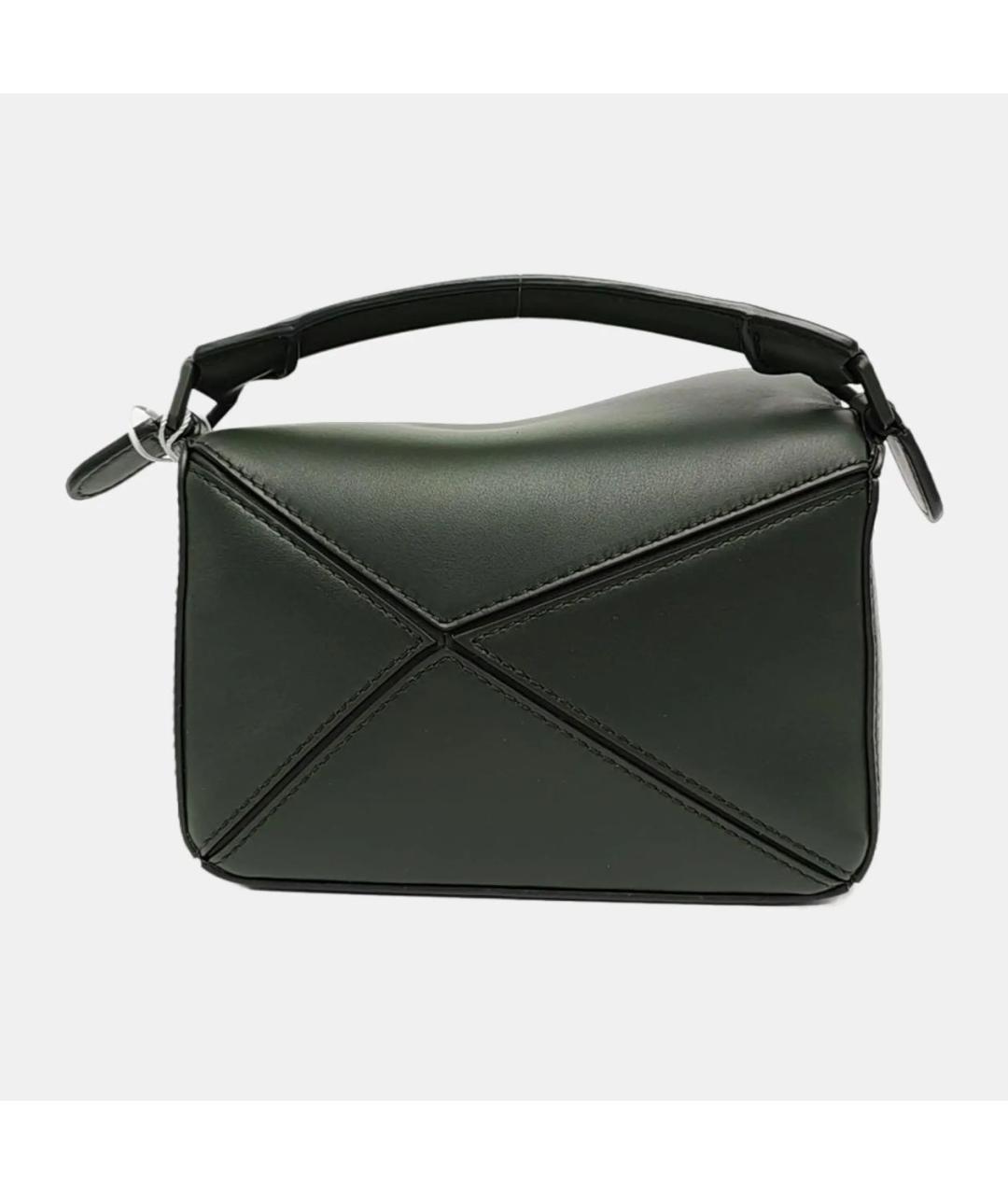 LOEWE Зеленая кожаная сумка через плечо, фото 4