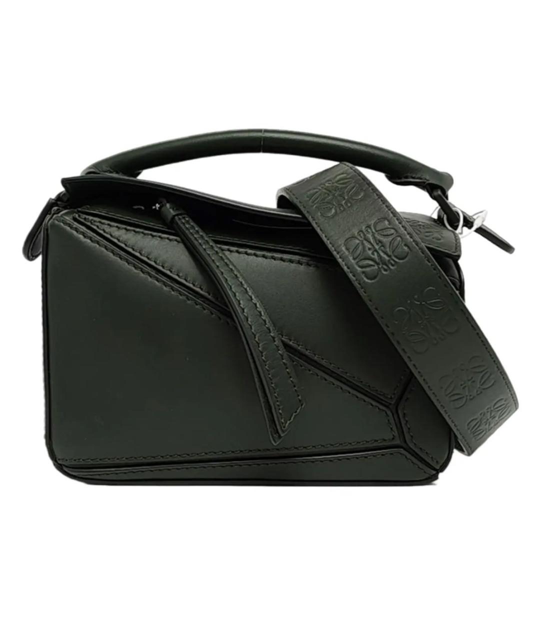 LOEWE Зеленая кожаная сумка через плечо, фото 1