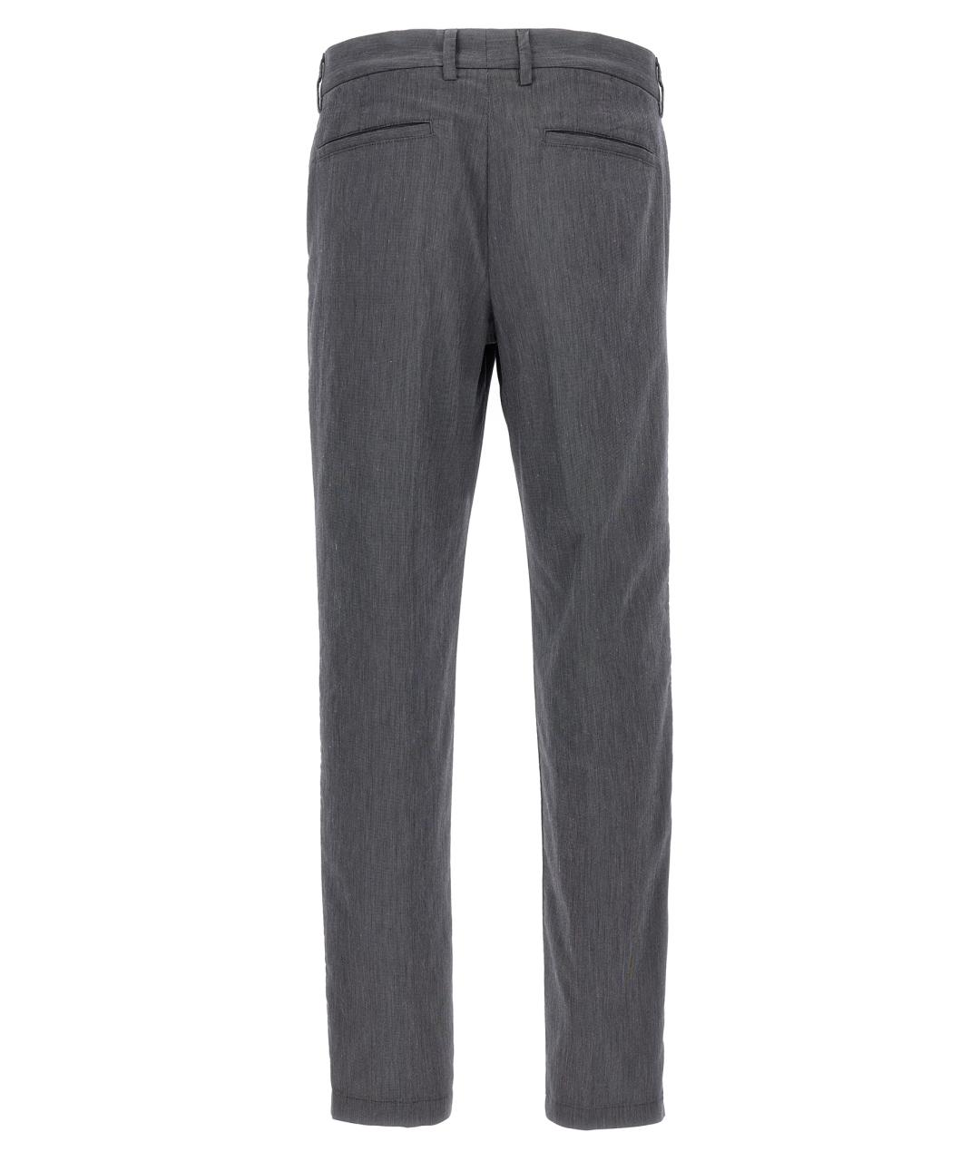 HUGO BOSS Серые хлопковые повседневные брюки, фото 2