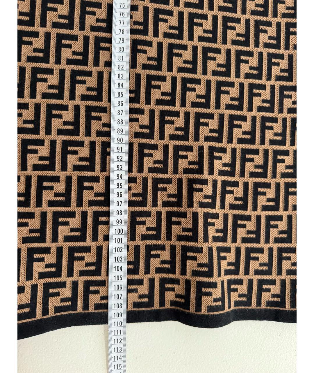FENDI Коричневое вискозное платье, фото 8