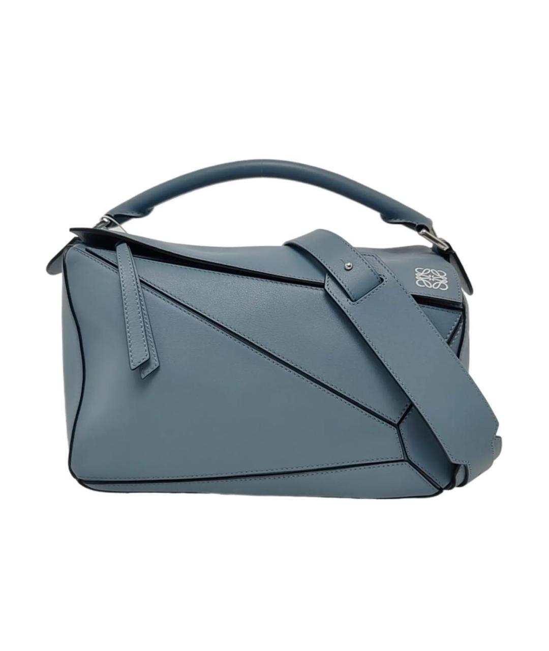 LOEWE Голубая кожаная сумка тоут, фото 1