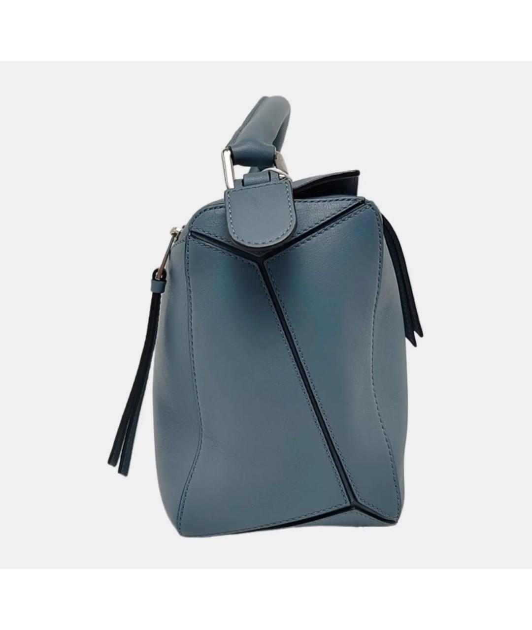 LOEWE Голубая кожаная сумка тоут, фото 2