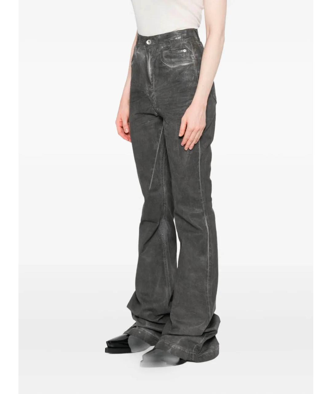 RICK OWENS DRKSHDW Серые джинсы клеш, фото 3