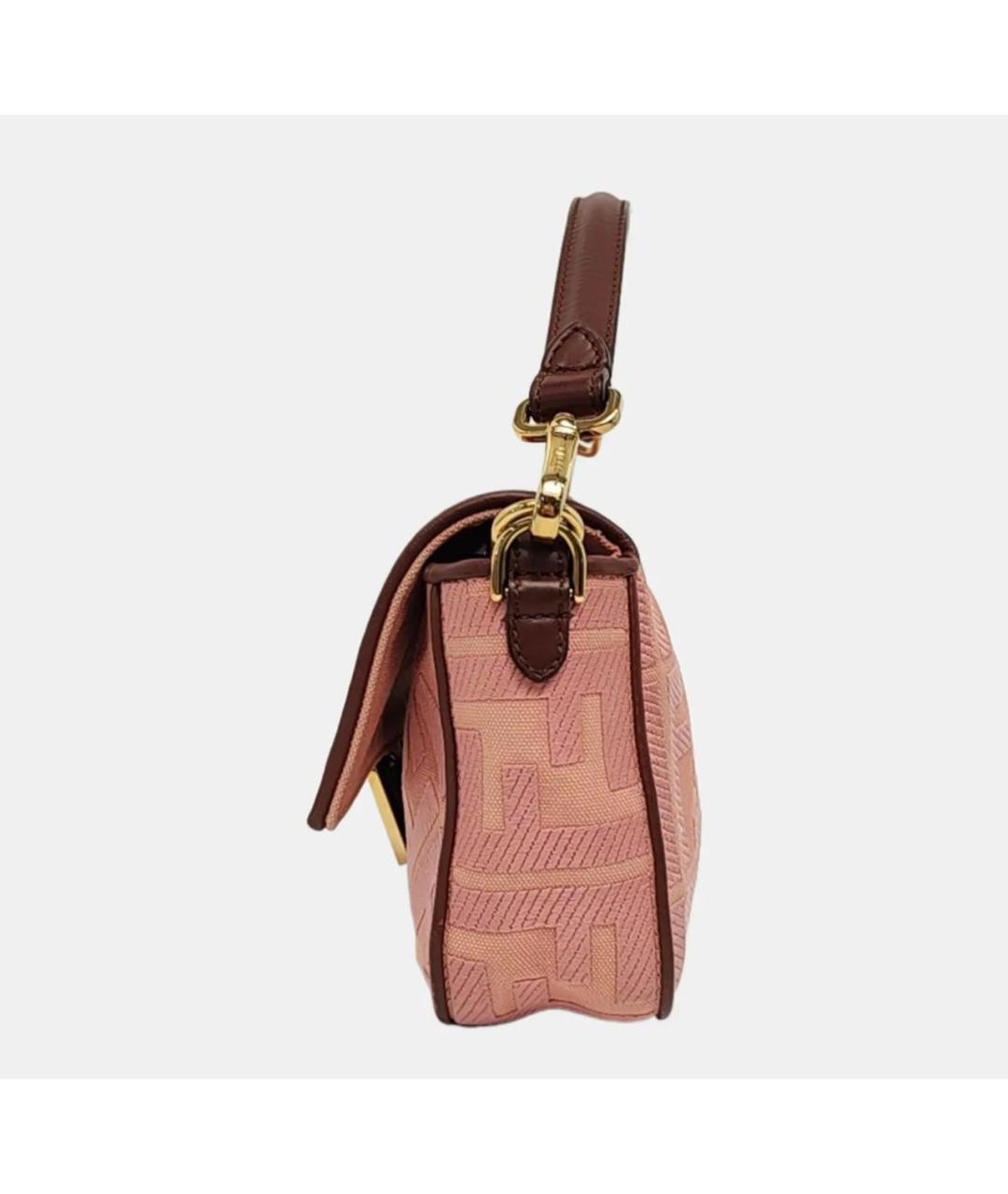 FENDI Розовая тканевая сумка через плечо, фото 2