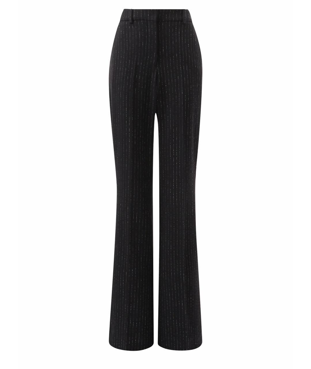 BALMAIN Черные шерстяные брюки широкие, фото 1
