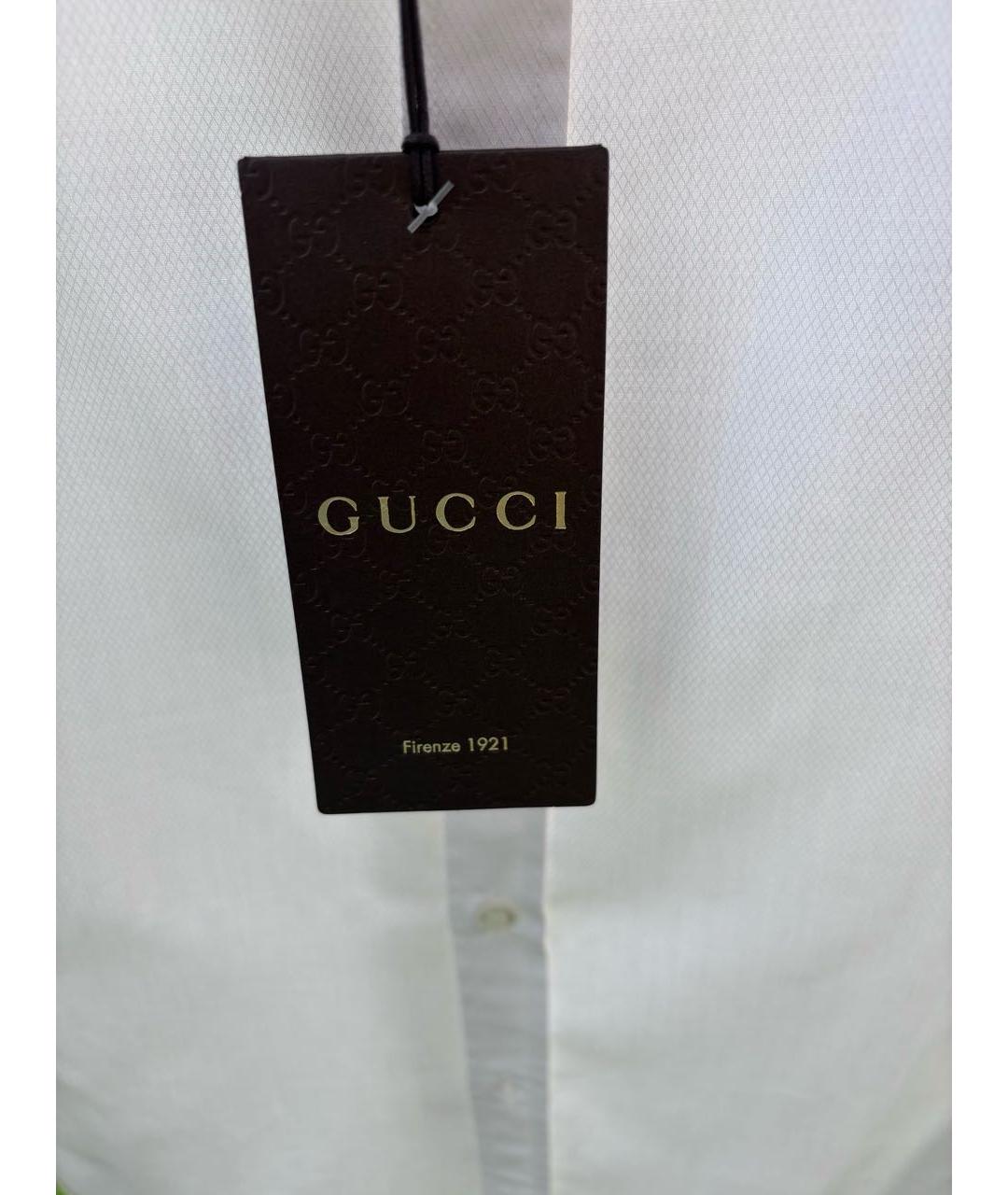 GUCCI Белая хлопковая классическая рубашка, фото 2
