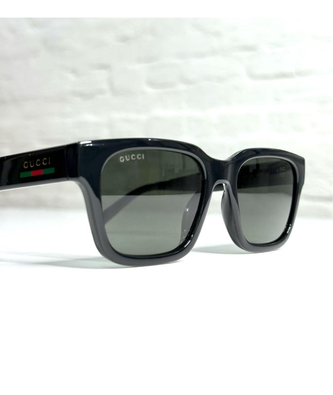 GUCCI Черные пластиковые солнцезащитные очки, фото 4
