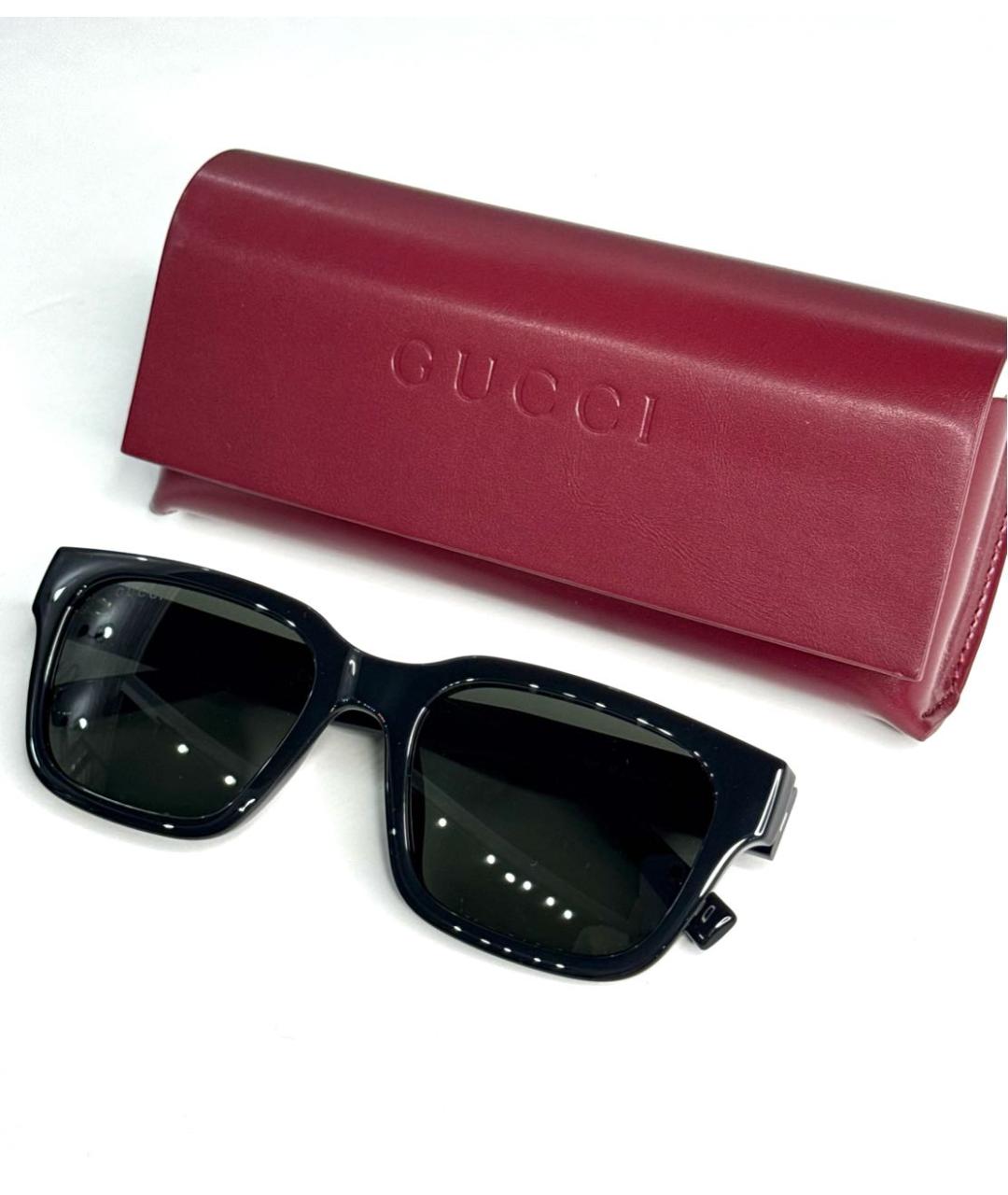 GUCCI Черные пластиковые солнцезащитные очки, фото 7