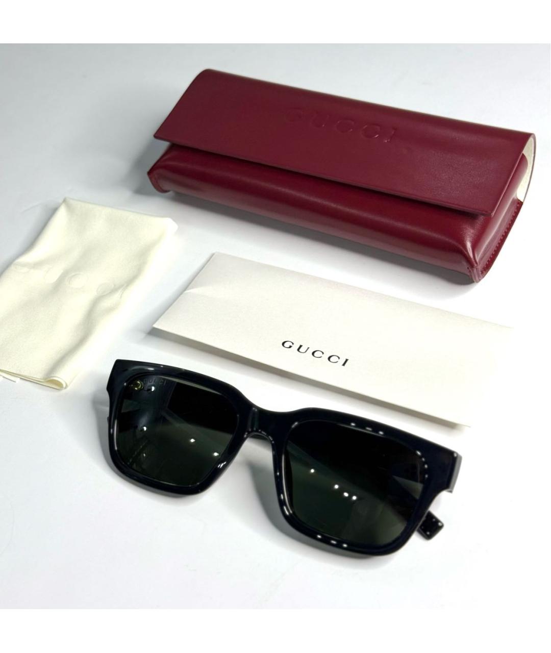 GUCCI Черные пластиковые солнцезащитные очки, фото 8