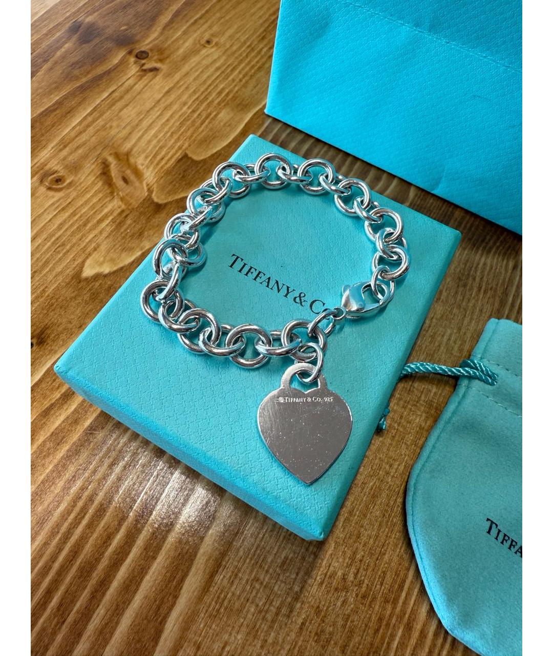 TIFFANY&CO Серебрянный серебряный браслет, фото 5