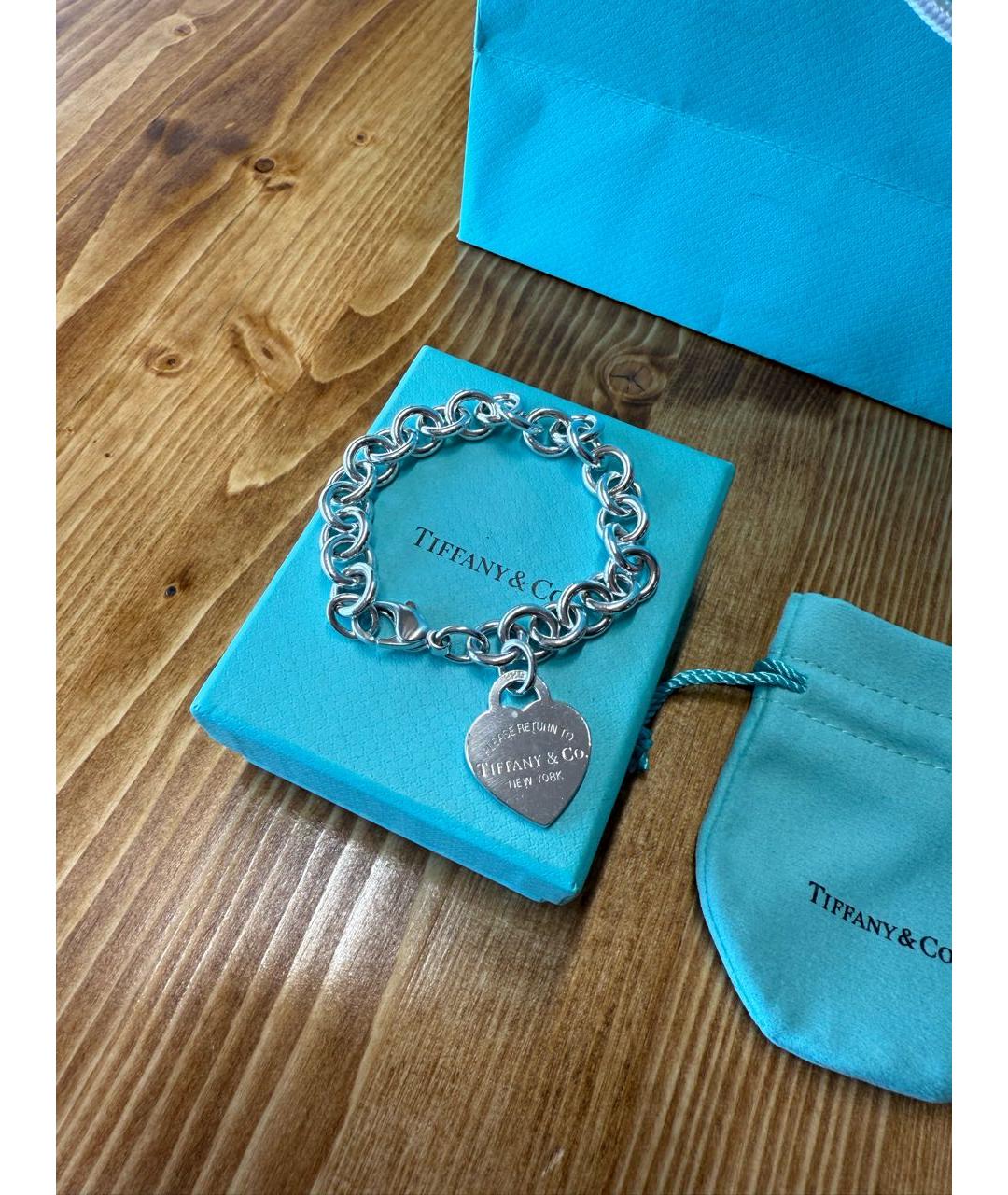 TIFFANY&CO Серебрянный серебряный браслет, фото 3