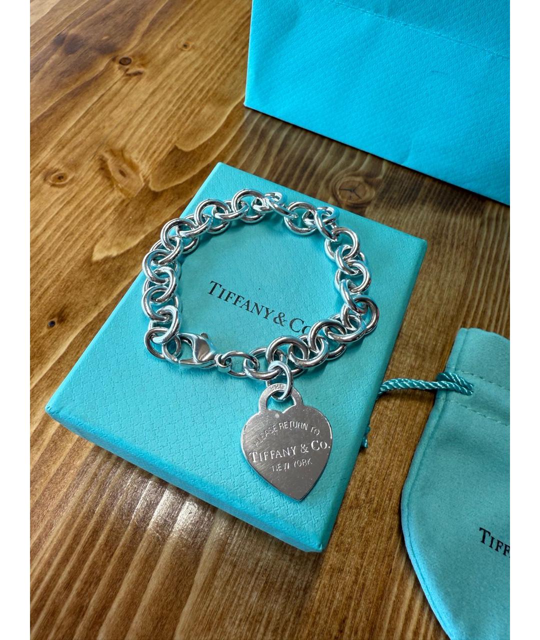 TIFFANY&CO Серебрянный серебряный браслет, фото 4