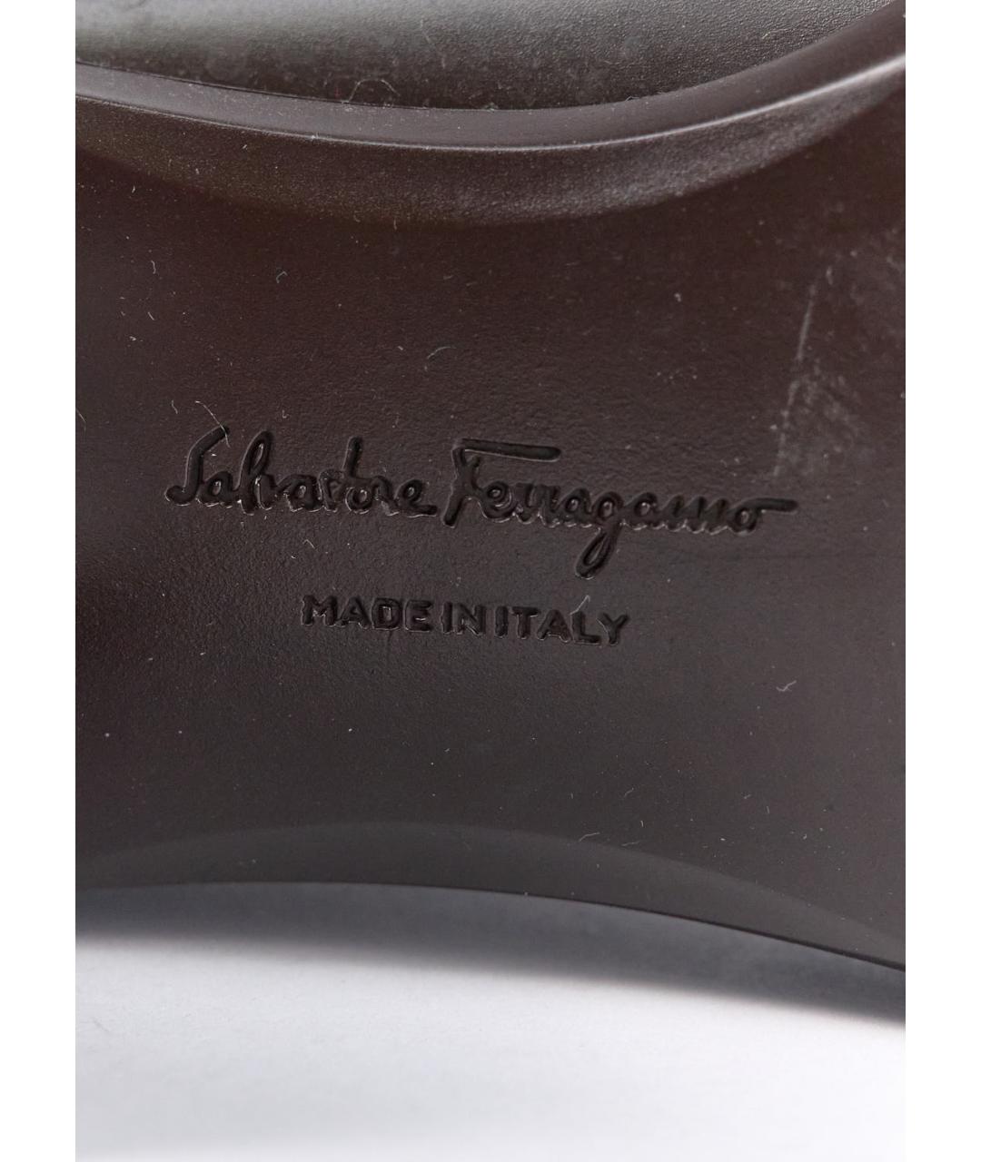 FERRAGAMO Коричневые резиновые сапоги, фото 5