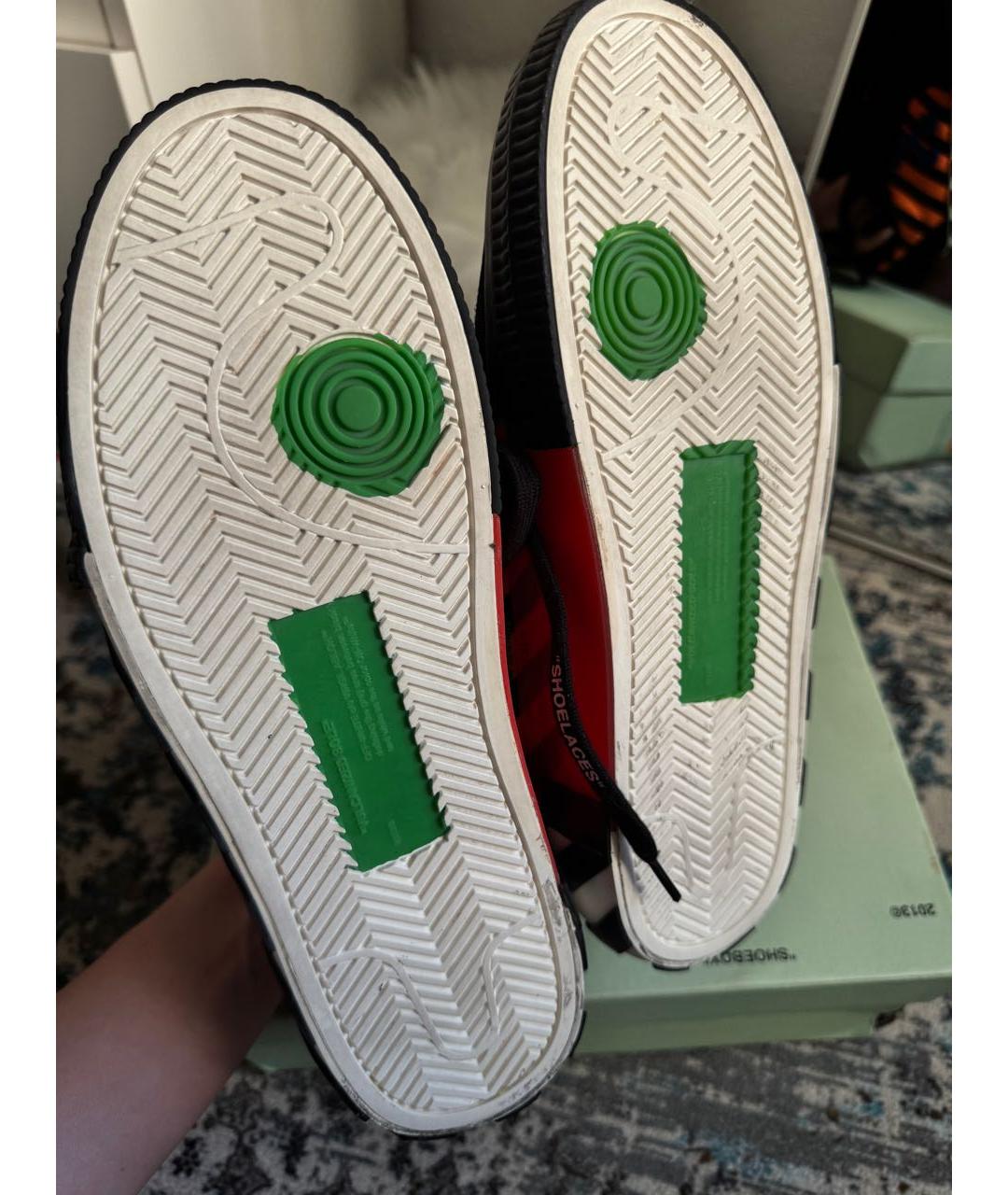 OFF-WHITE Черные замшевые низкие кроссовки / кеды, фото 5