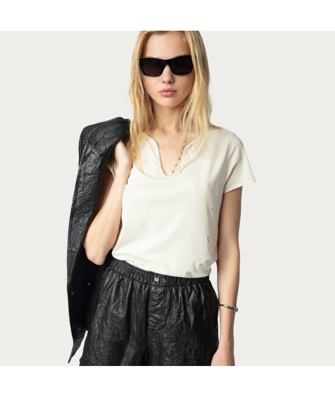 ZADIG & VOLTAIRE Белая хлопковая футболка, фото 2