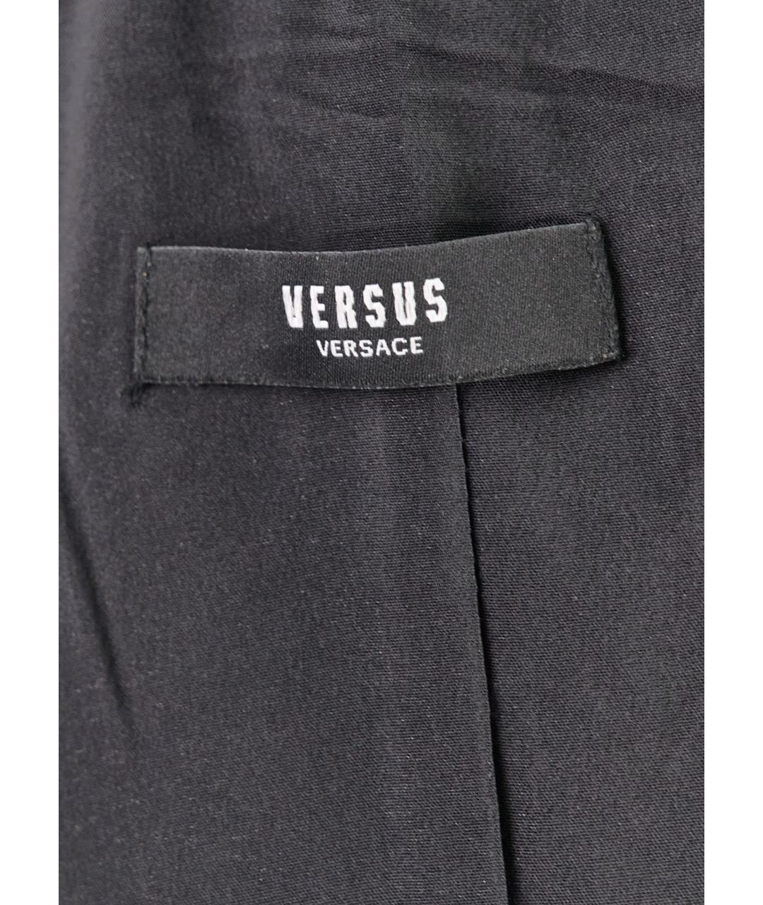 VERSUS VERSACE Черное кожаное платье, фото 3