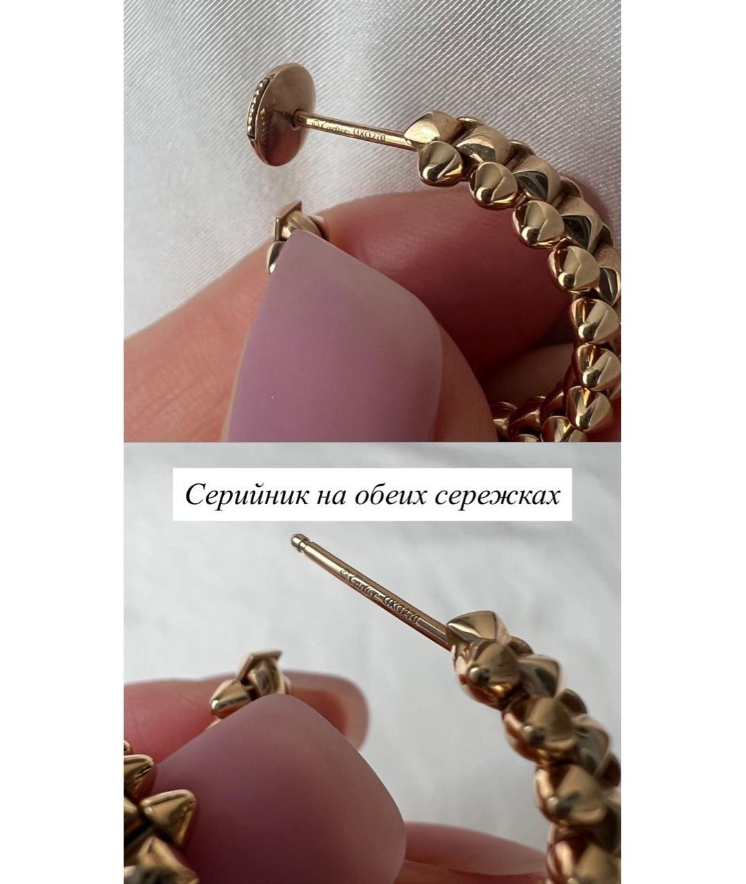 CARTIER Золотые серьги из розового золота, фото 6
