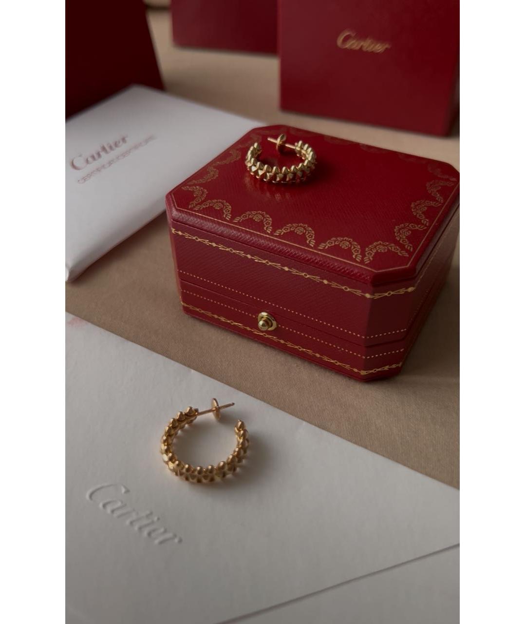 CARTIER Золотые серьги из розового золота, фото 5