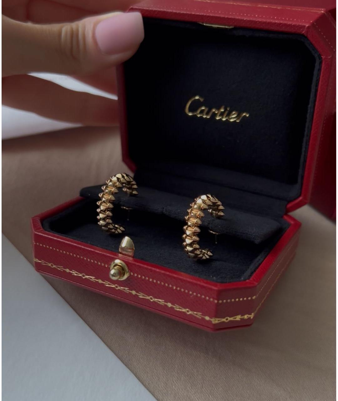 CARTIER Золотые серьги из розового золота, фото 4