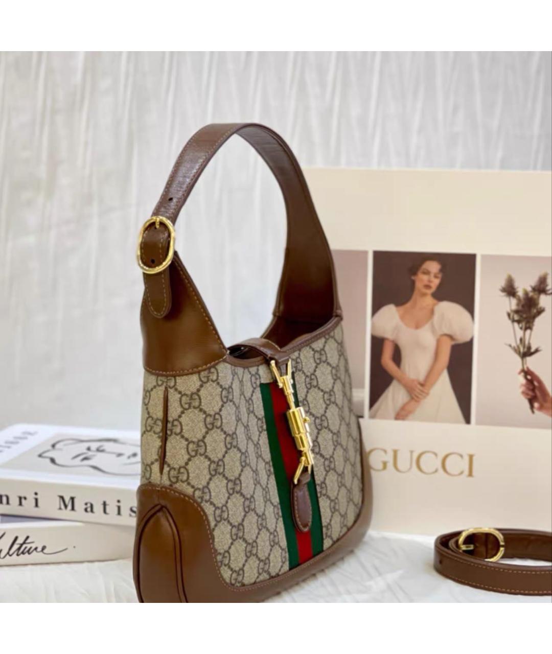 GUCCI Коричневая сумка с короткими ручками, фото 4