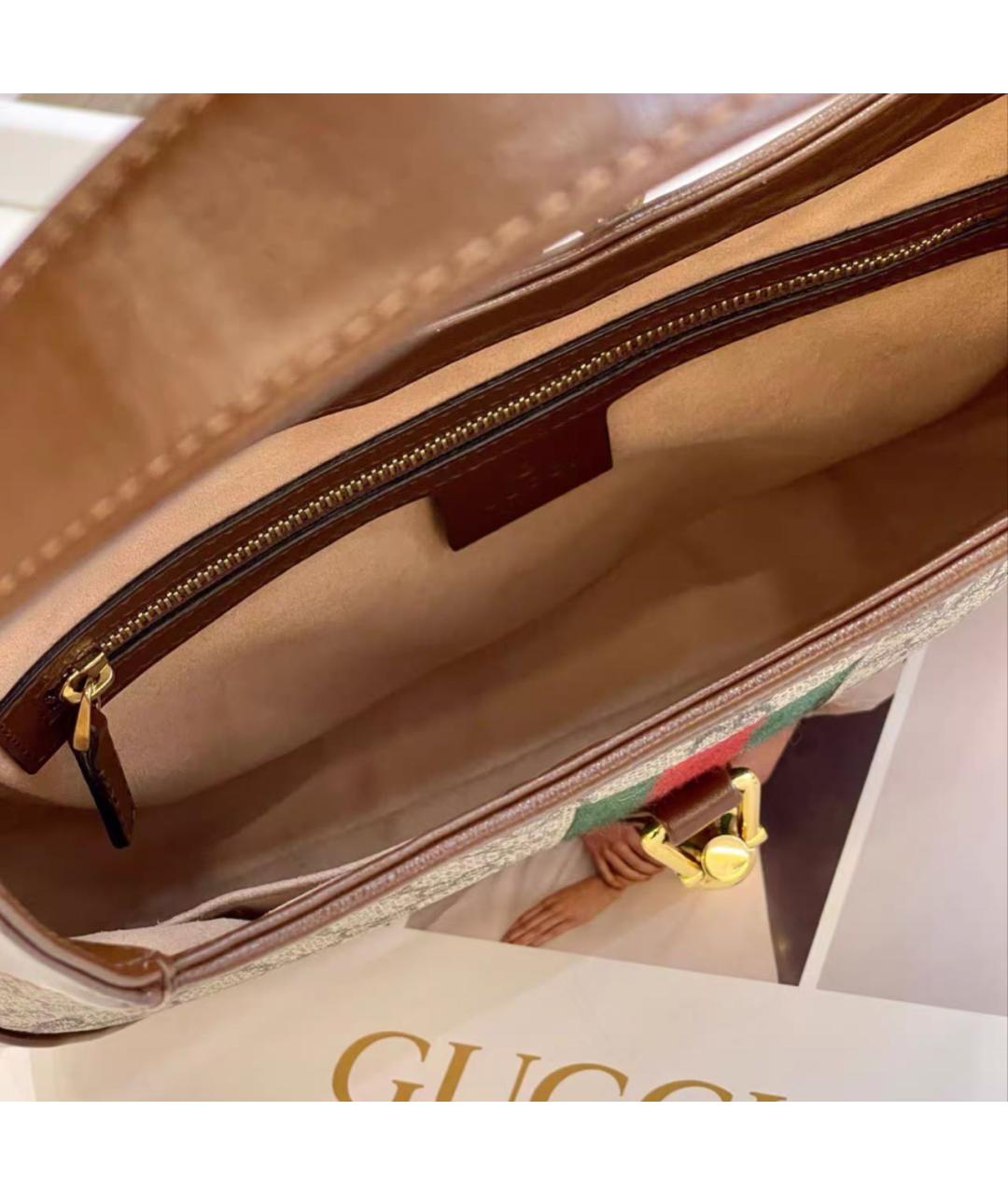 GUCCI Коричневая сумка с короткими ручками, фото 6