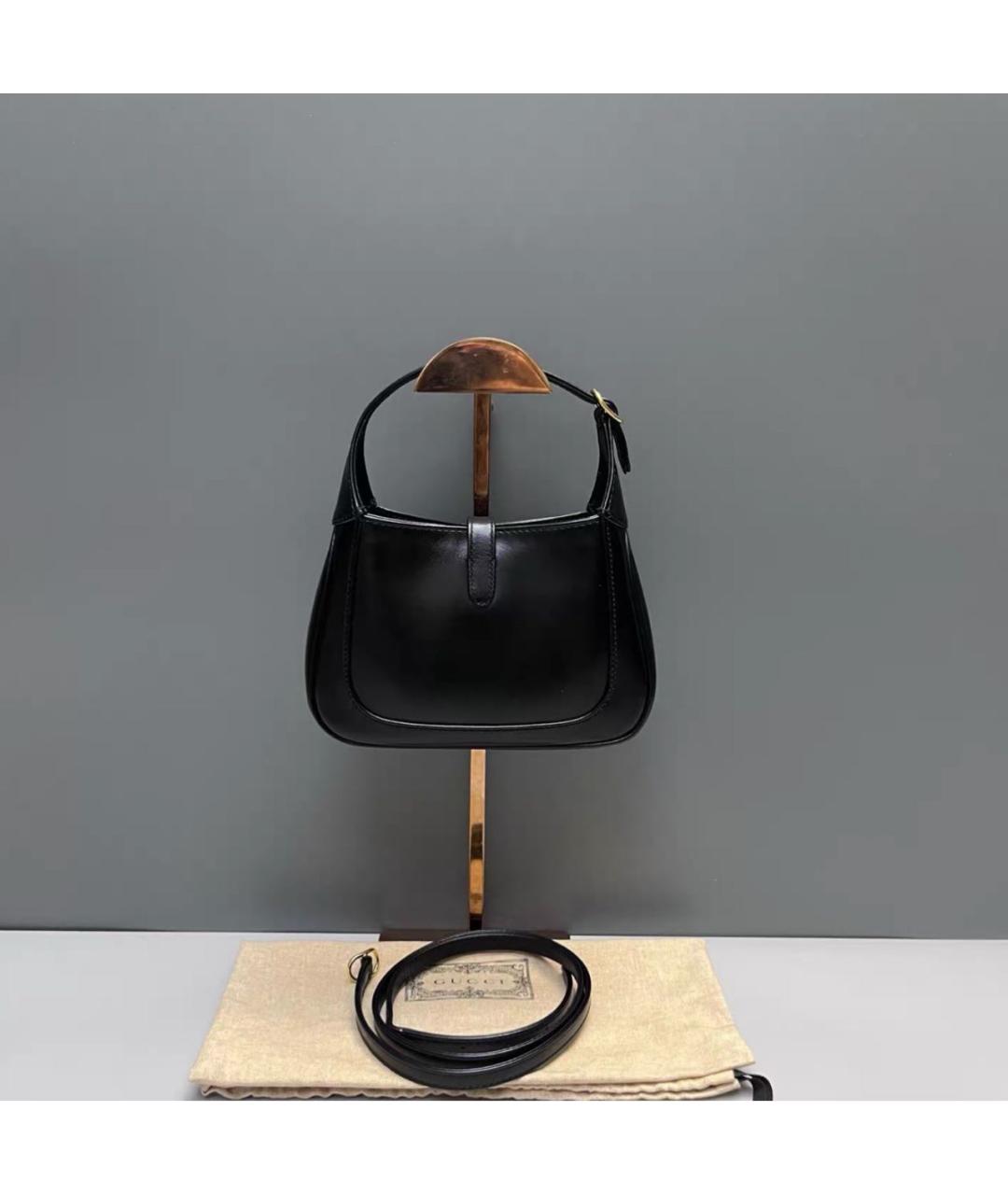 GUCCI Черная кожаная сумка через плечо, фото 2