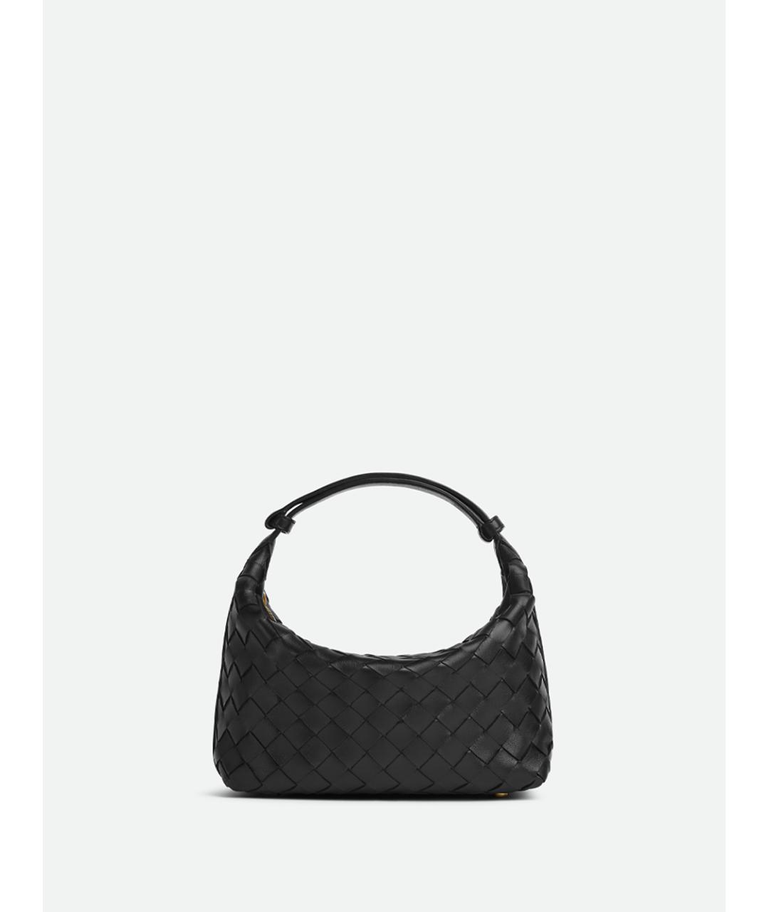 BOTTEGA VENETA Черная кожаная сумка через плечо, фото 1