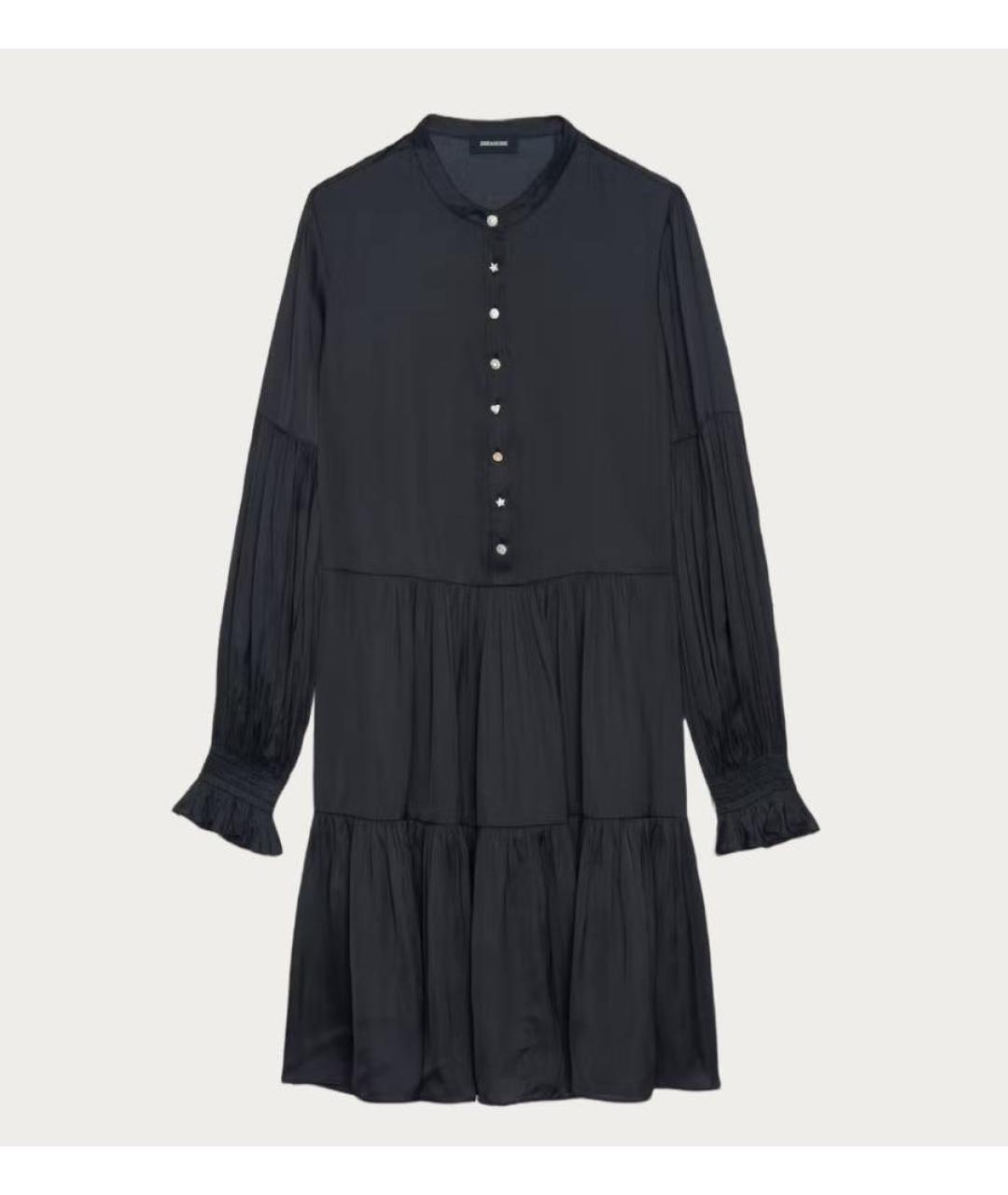 ZADIG & VOLTAIRE Черное полиэстеровое повседневное платье, фото 4