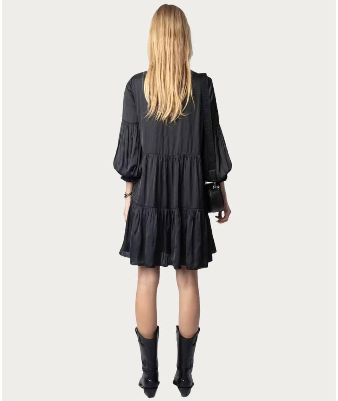 ZADIG & VOLTAIRE Черное полиэстеровое повседневное платье, фото 3