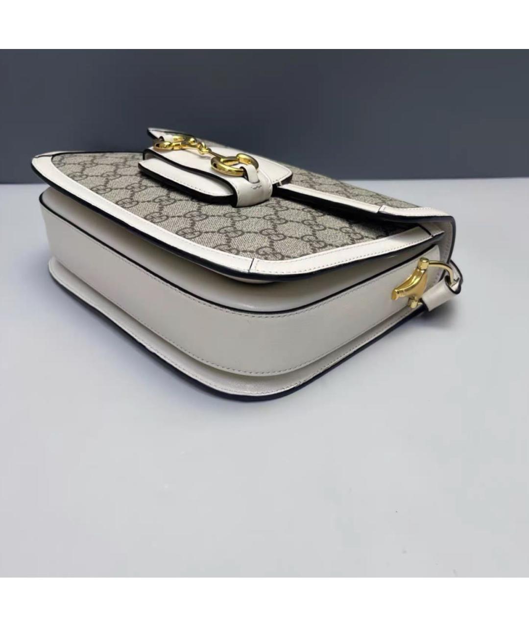 GUCCI Белая кожаная сумка через плечо, фото 4