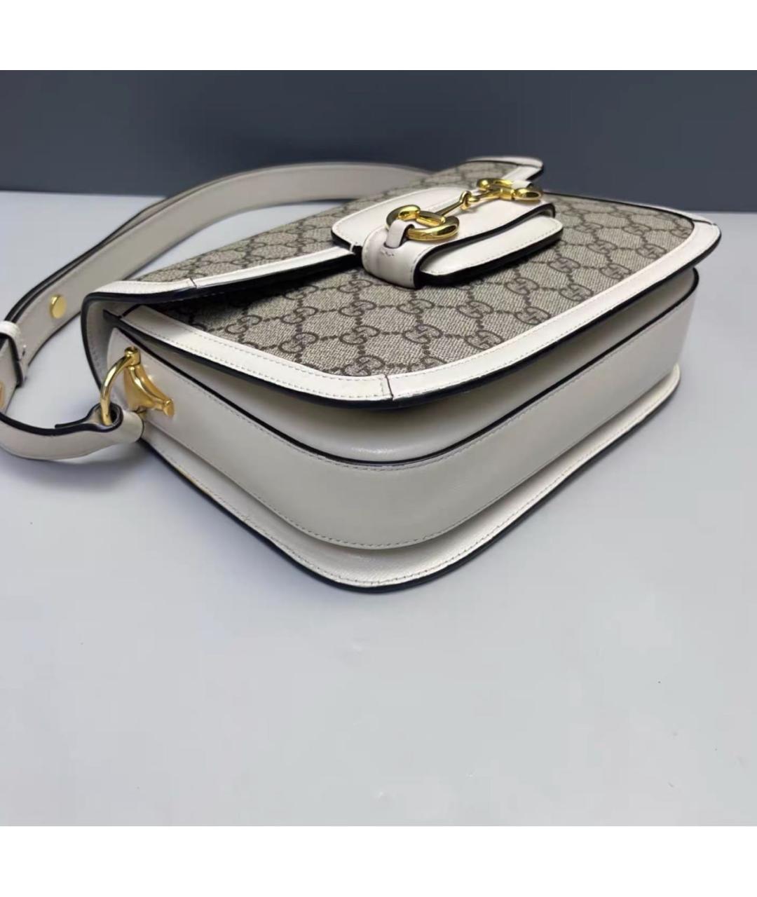 GUCCI Белая кожаная сумка через плечо, фото 3