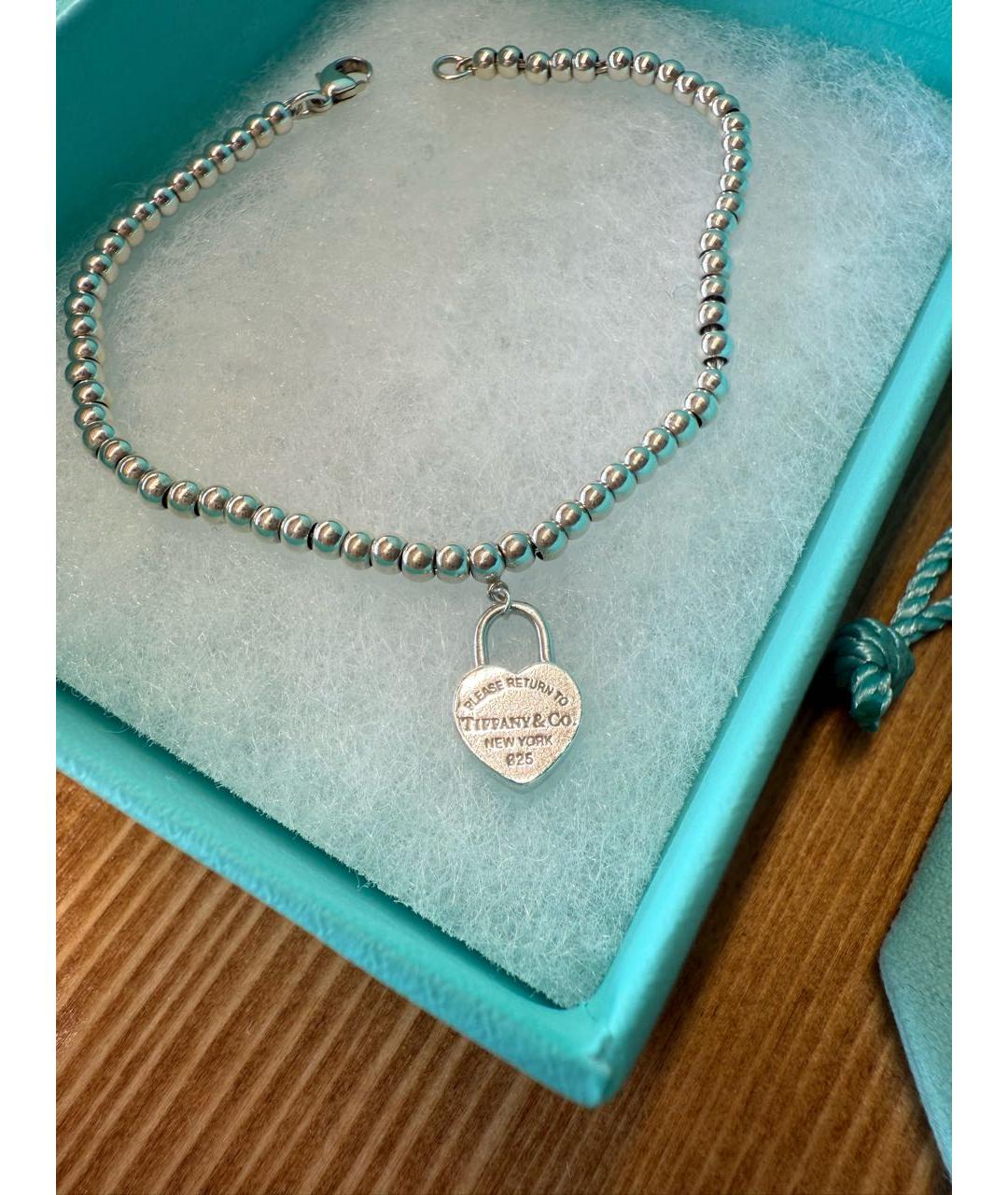 TIFFANY&CO Серебрянный серебряный браслет, фото 3